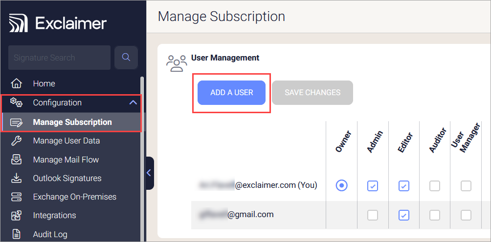 Add Or Remove A User For Your Exclaimer Subscription – Exclaimer ...